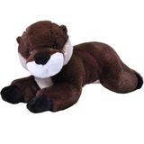 Pluche knuffel dieren Eco-kins rivier otter van 30 cm. Wildlife speelgoed knuffelbeesten - Cadeau voor kind/jongens/meisjes