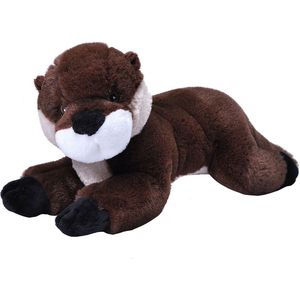 Pluche knuffel dieren Eco-kins rivier otter van 30 cm. Wildlife speelgoed knuffelbeesten - Cadeau voor kind/jongens/meisjes