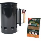 BBQ/Barbecue briketten starter inclusief barbecue aanmaakblokjes 28 stuks - briketten starter set