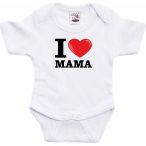 Wit I love Mama rompertje baby - Babykleding
