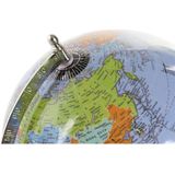 Decoratie wereldbol/globe blauw op metalen voet/standaard 20 x 32 cm -  Landen/contintenten topografie