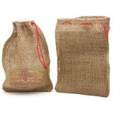 3x Jute knikker zakjes met koord 25 x 35 cm - Speelgoed knikkers opbergen - Knikkerzak