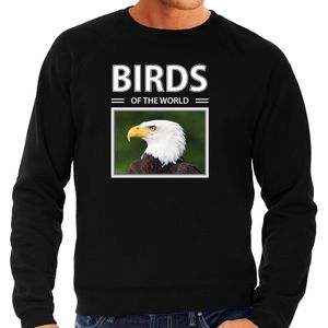 Dieren foto sweater Amerikaanse zeearend - zwart - heren - birds of the world - cadeau trui vogel liefhebber