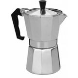 Percolator - 6 espresso kopjes - aluminium - moka pot - italiaanse koffiepot