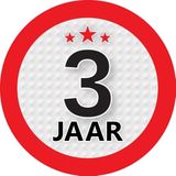 Cadeau/kado zilver rond blik 3 jaar 13 cm - Snoepblikken - Cadeauverpakking voor verjaardag