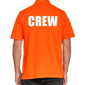 Crew poloshirt oranje voor heren - teamshirt polo t-shirt