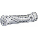 AMIG paracord touw - 4x - 10 meter - D6mm - 400kg - nylon/polyester - wit/blauw
