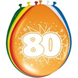 Folat - 80 jaar verjaardag versiering slingers/ballonnen/folie letters