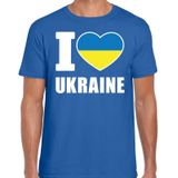 I love Ukraine t-shirt blauw voor heren - Oekrains landen shirt -  Oekraine supporter kleding