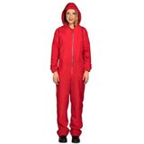 Verkleed set  overall rood voor dames maat M - masker La casa de Papel