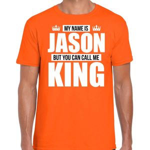 Naam cadeau My name is Jacco - but you can call me King t-shirt oranje heren - Cadeau shirt o.a verjaardag/ Koningsdag