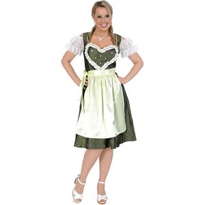 Groene Tiroler jurk / dirndl met hart - Oktoberfest dames kleding