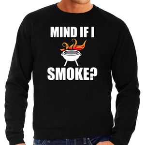 Mind if I smoke bbq / barbecue sweater zwart - cadeau trui voor heren - verjaardag / vaderdag kado