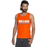 Oranje Holland supporter tanktop shirt/ singlet heren - Oranje Koningsdag/ Holland supporter kleding