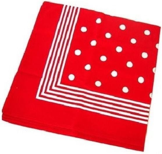 8x stuks rode boeren zakdoek verkleedkleding voor cowboys/boeren - Nek accessoires 55 cm