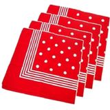 8x stuks rode boeren zakdoek verkleedkleding voor cowboys/boeren - Nek accessoires 55 cm