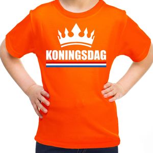 Bellatio Decorations Koningsdag t-shirt voor kinderen - oranje - meisjes/jongens - feestkleding