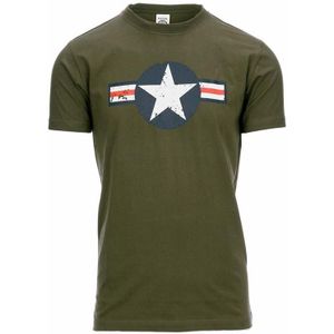 Legergroen USAF logo t-shirt voor heren - Vintage kleding - Wereldoorlog kleding