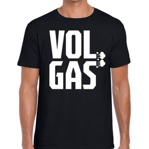 Vol gas t-shirt - zwart Achterhoek festival shirt voor heren