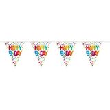Happy Birthday verjaardag versieringen pakket voor elke leeftijd - Ballonnen/vlaggetjes/servetten/prikkertjes - Kamer versieren!