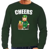 St. Patricks day sweater / trui groen voor heren - Cheers - Ierse feest kleding / kostuum/ outfit
