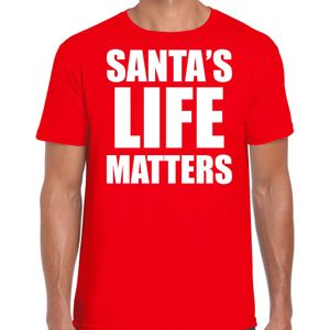 Santas life matters Kerstshirt / Kerst t-shirt rood voor heren - Kerstkleding / Christmas outfit