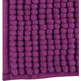 MSV badkamer droogloop mat - Bolzano - 40 x 60 cm - met bijpassende kleur zeeppompje - paars