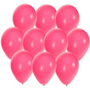 Bellatio Decorations ballonnen - 30 stuks - roze - 27 cm - helium of lucht - verjaardag / versiering
