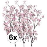 6x Appelbloesem roze kunstbloemen 104 cm