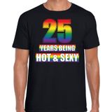 Hot en sexy 25 jaar verjaardag cadeau t-shirt zwart - heren - 25e verjaardag kado shirt Gay/ LHBT kleding / outfit