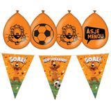 Loeki EK/WK versier pakket - 2x vlaggenlijn 10m - 16x ballonnen - oranje