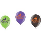 Set van 18x stuks Halloween ballonnen met print 27,5 cm - Halloween feestversiering/decoratie