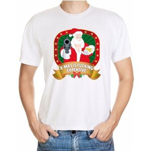 Foute kerst shirt wit - X-mas is fucking expensive - voor heren