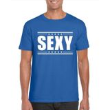 Sexy t-shirt blauw heren