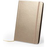 6x stuks luxe pocket schriften/notitieblok/opschrijfboekje 21 x 15 cm in de kleur goud met harde kaft en 80 blanco pagina's