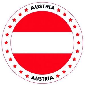75x Bierviltjes Oostenrijk thema print - Onderzetters Oostenrijkse vlag - Landen decoratie feestartikelen