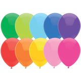 Haza - 100x gekleurde latex verjaardag ballonnen met ballonnenpomp