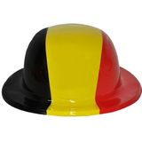 6x stuks supporters bolhoed vlag Belgie plastic - landen vlag feestartikelen