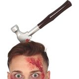 Halloween/horror verkleed diadeem - hamer door hoofd - kunststof - verkleedaccessoires