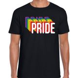 Bellatio Decorations Pride regenboog / LGBTQ Heren t-shirt - zwart