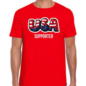Rood usa fan t-shirt voor heren - usa supporter - Amerika supporter - EK/ WK shirt / outfit