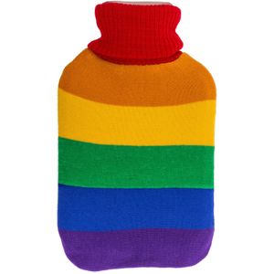 Kruik met zachte hoes - 1.7L inhoud - Warmwaterkruik - Regenboog hoes - Regenboog kruik - Pride LGBTQ