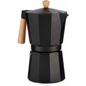 Aluminium moka/koffiezetter zwart 650 ml - Koffiezetapparaat - Italiaanse koffie