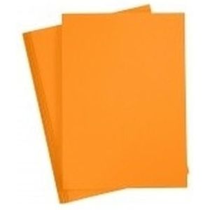 5x Oranje kartonnen vel A4 - Hobbypapier - Knutselmaterialen