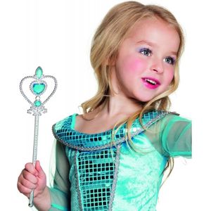 Prinsessen toverstaf blauw 32 cm