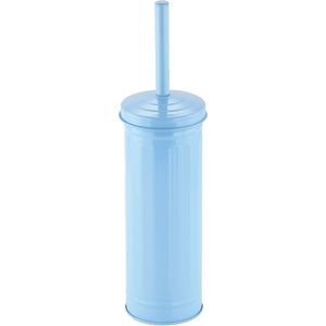MSV Industrial Toilet/wc-borstel houder - metaal - pastel blauw - 38 cm