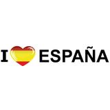 10x I Love Espana sticker 19 x 4 cm - Spantje thema decoratie