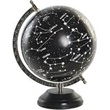Items Wereldbol - homedeco globe - sterrenhemel - aluminium voet - zwart - 28 x 22 cm