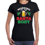 Santa body fout Kerst t-shirt - zwart - dames - Kerstskleding / Kerst outfit