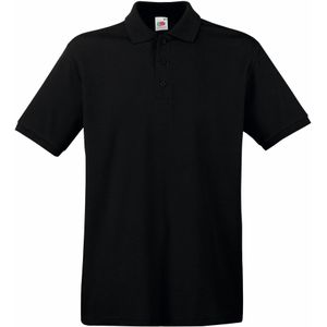 Fruit Of The Loom Poloshirt - zwart - katoen - 180 grams - polo t-shirts